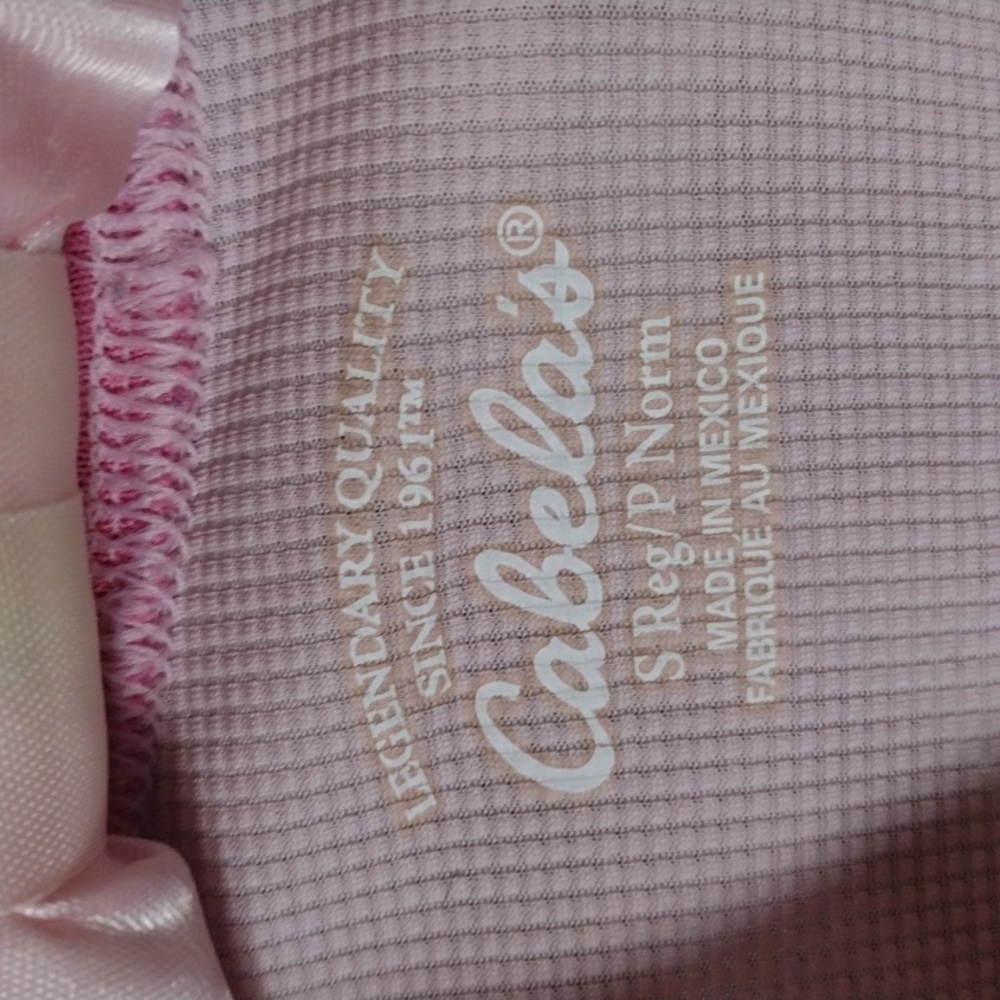 Women's Cabela's Polartec Base Layer Top Sz S Reg 🩷/🩶 - Picture 4 of 11